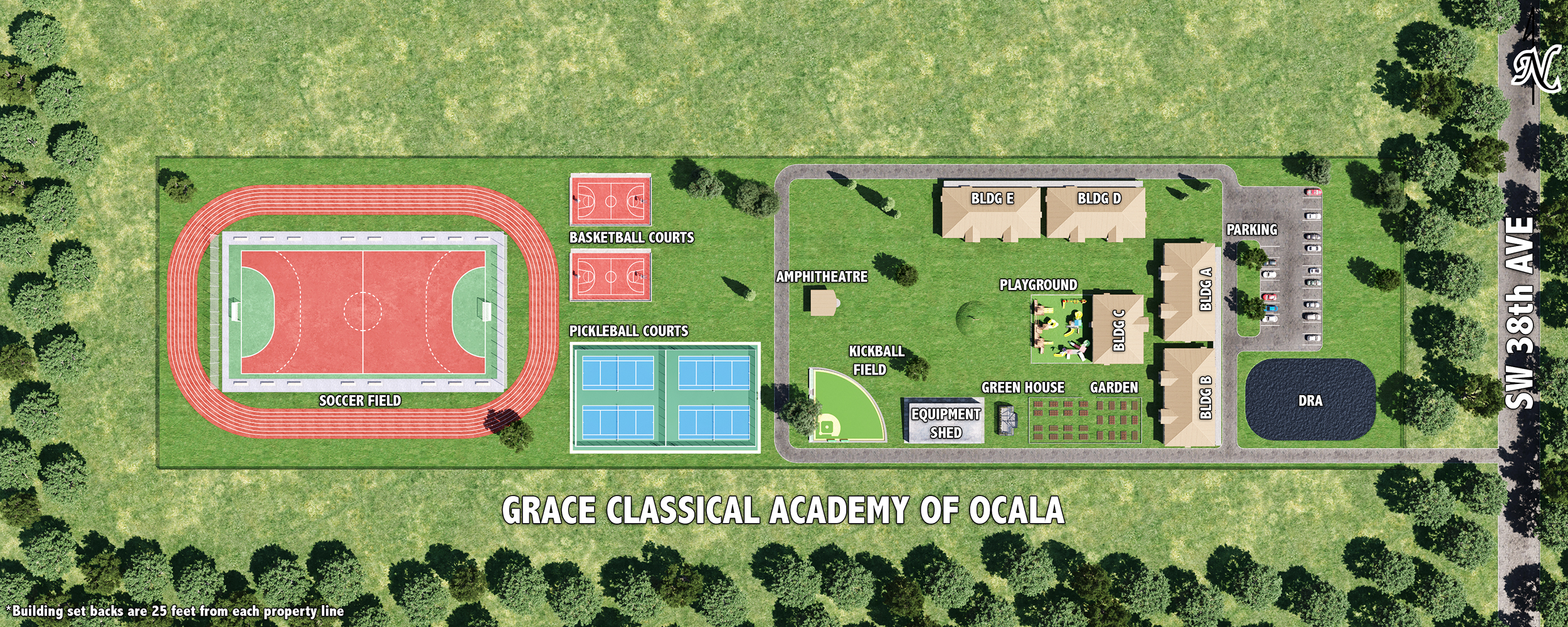 Grace Classical Academy of Ocala campus map.